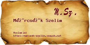 Márcsák Szelim névjegykártya